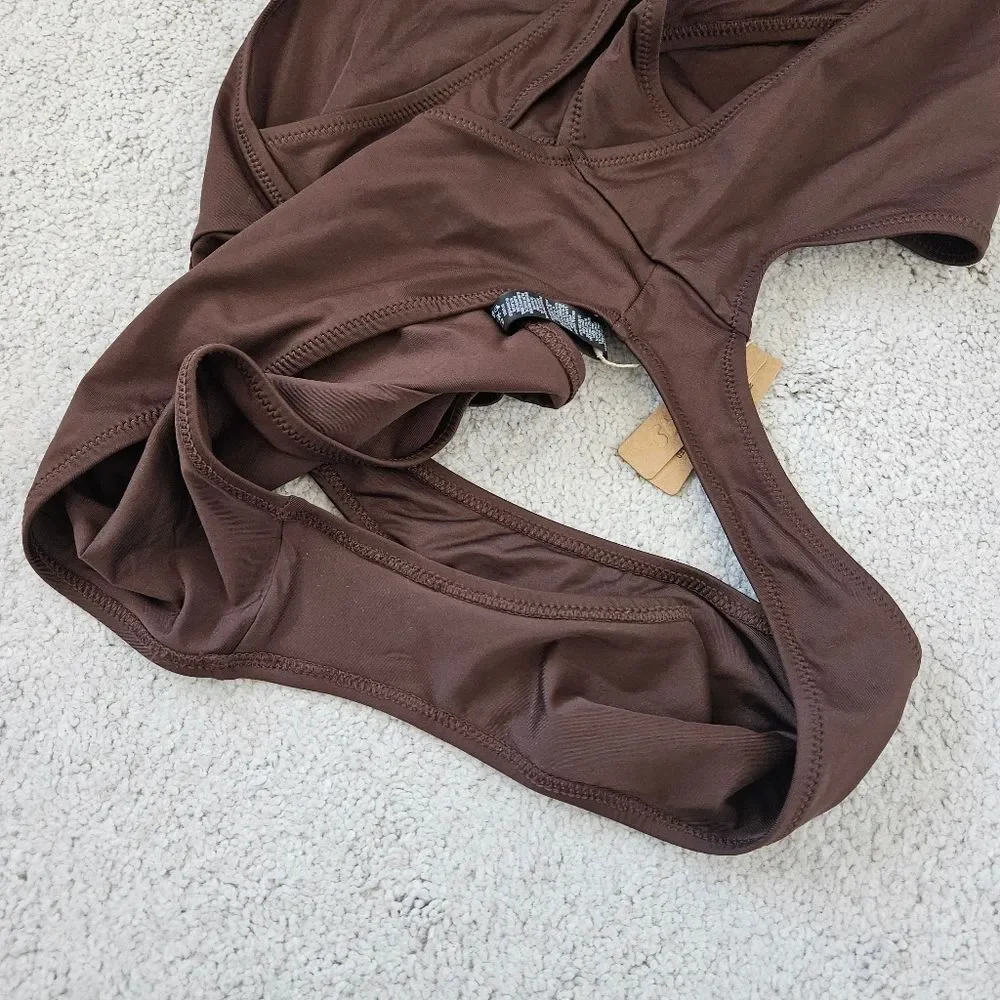 NWT Skims | Monokini Cocoa Chocolate Brown One Piece Swimsuit Womens 2X